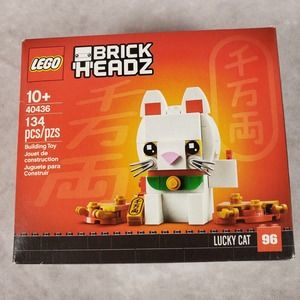 LEGO BRICKHEADZ 40436 Lucky Cat Retired Set NISB New in Sealed Box Fast Ship